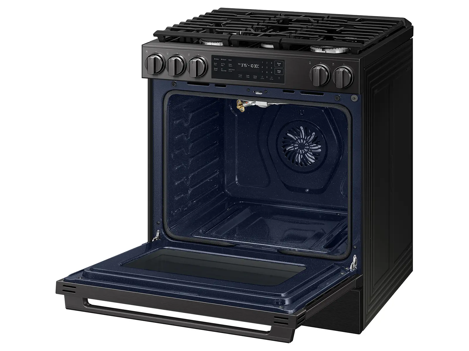 Samsung Bespoke 6.0 Cu Ft Smart Single Oven Gas Range - Matte Black Steel-16