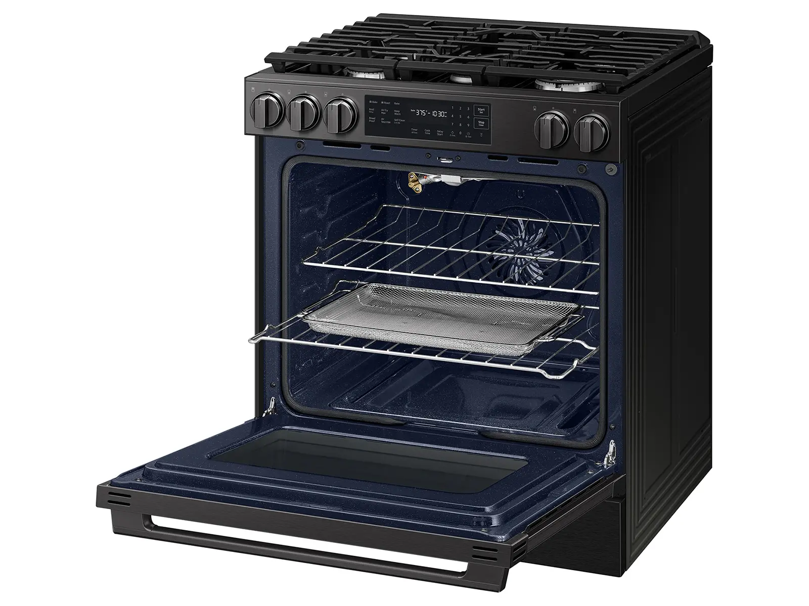 Samsung Bespoke 6.0 Cu Ft Smart Single Oven Gas Range - Matte Black Steel-17