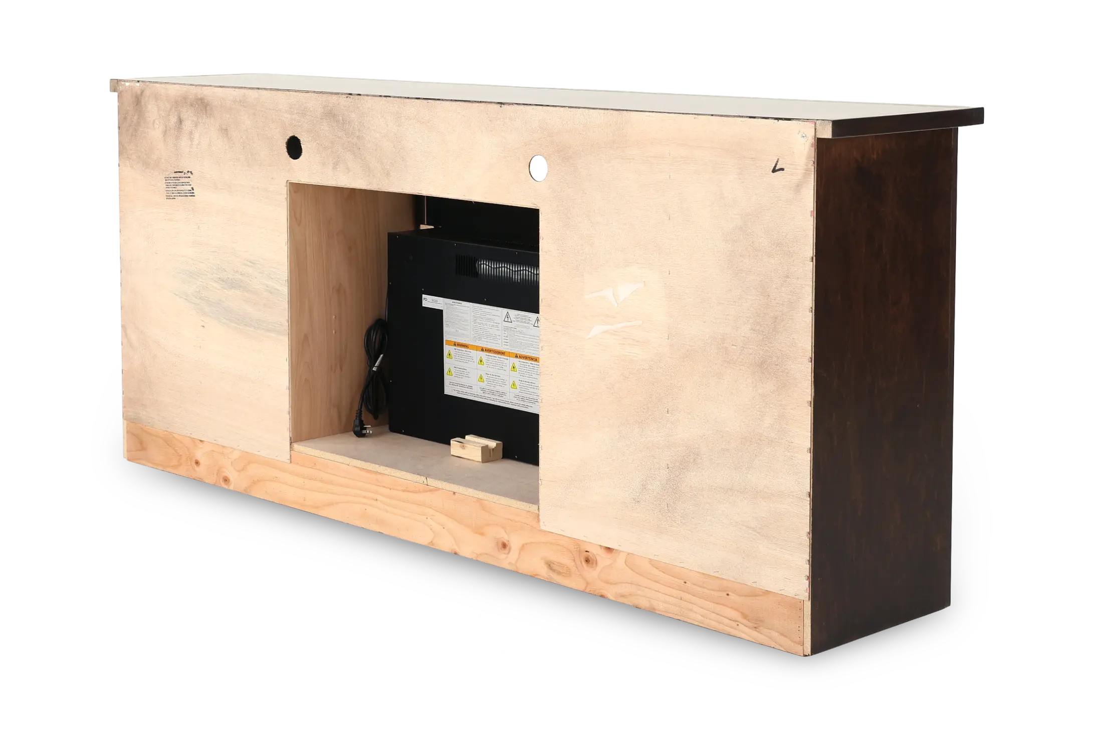 AG Brown 84 Fireplace Console-9