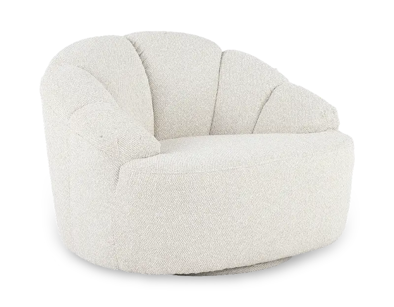 Kalmar White Swivel Chair