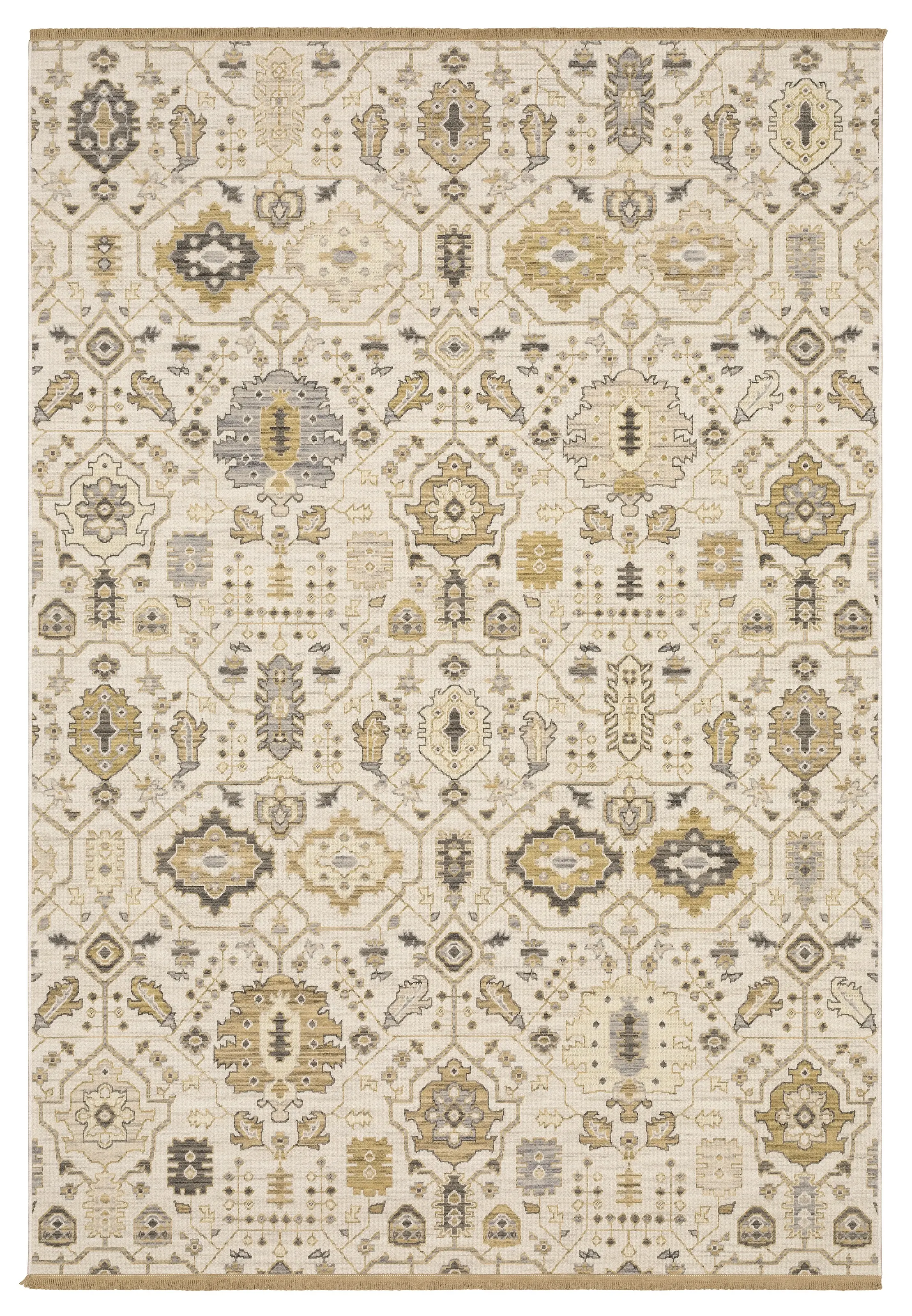 Acacia 5 x 8 Beige and Tan Area Rug-1