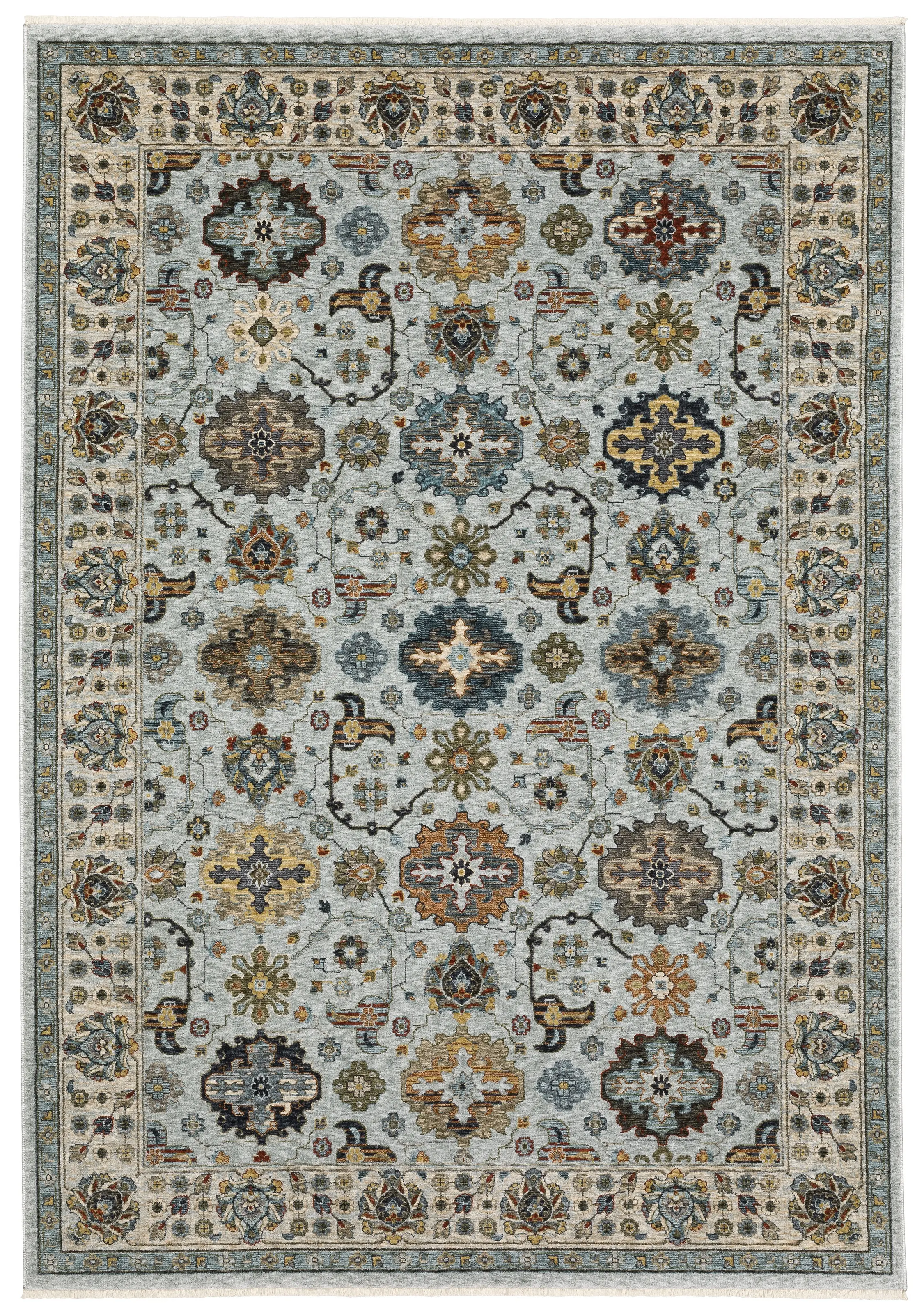 Aberdeen 8 x 11 Blue and Ivory Area Rug-1