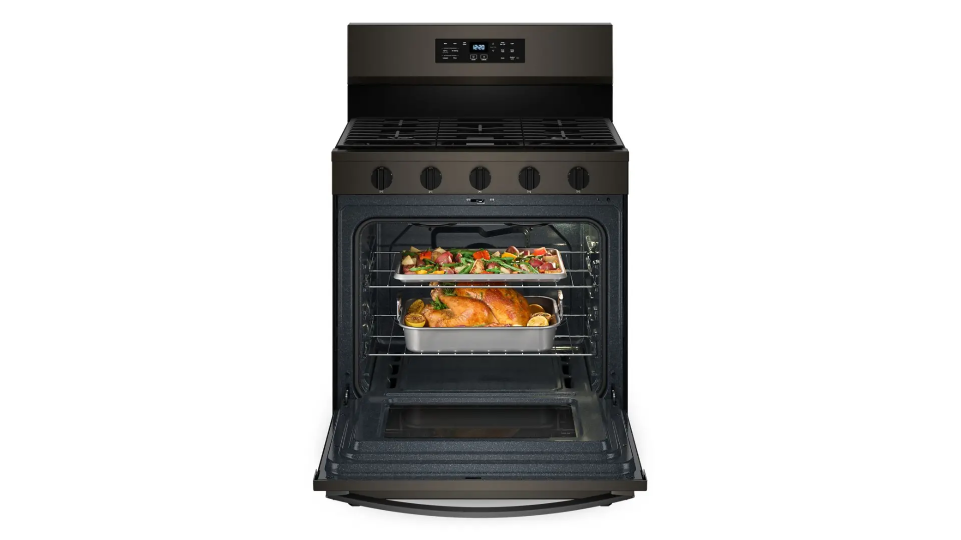 WFGS5030RV Whirlpool 5.0 Cu Ft Single Oven Gas Range - Black Stainless Steel-12
