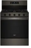 WFGS5030RV Whirlpool 5.0 Cu Ft Single Oven Gas Range - Black Stainless Steel