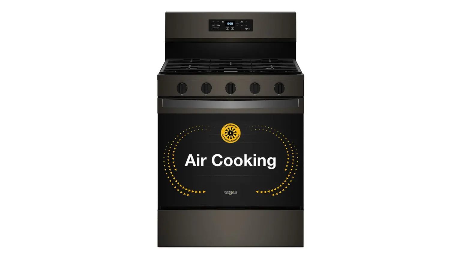 WFGS5030RV Whirlpool 5.0 Cu Ft Single Oven Gas Range - Black Stainless Steel-2