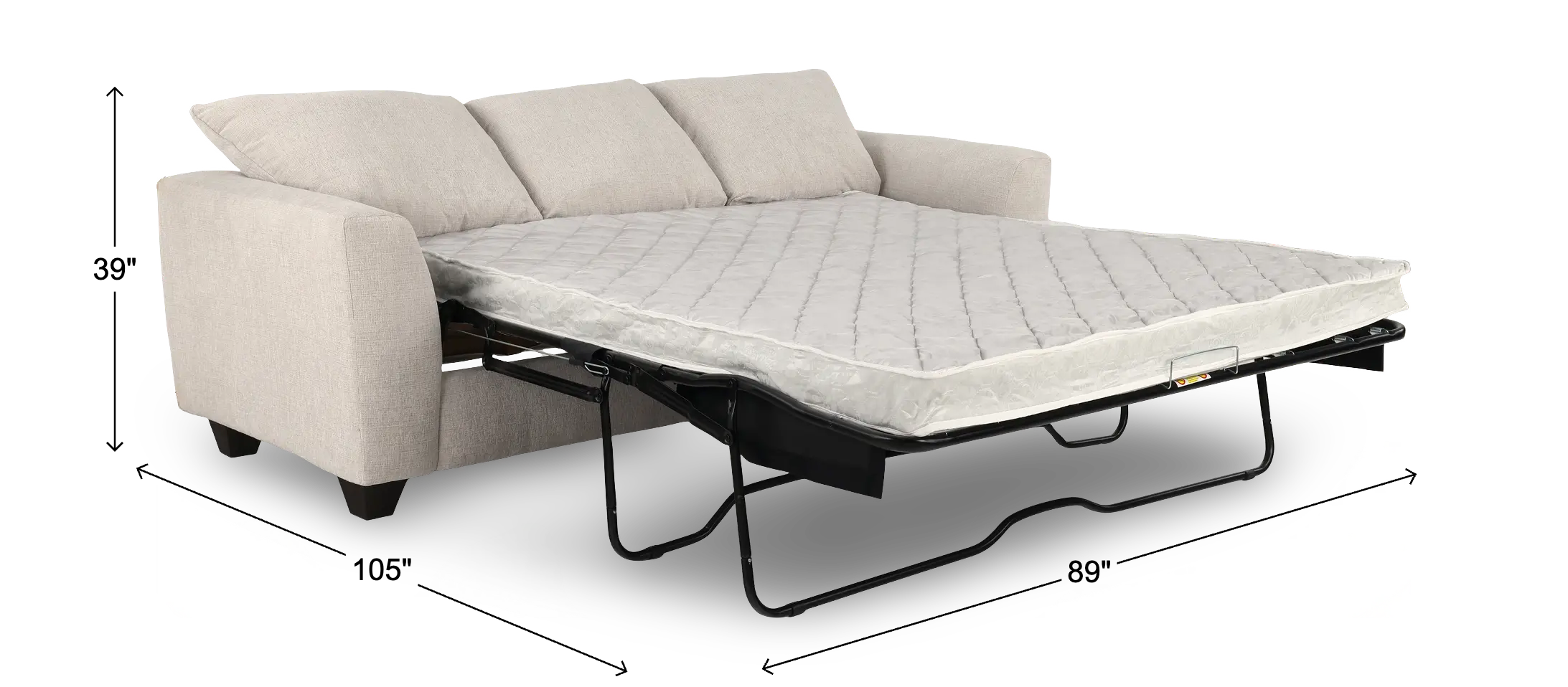 Clearview Ecru Queen Sleeper Sofa-4