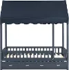 Skylar Navy Blue Twin Canopy Bed with Trundle