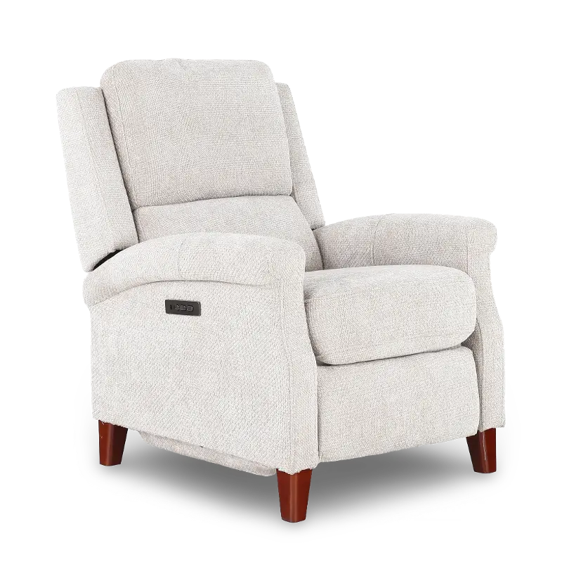 Paris Cobblestone White High Leg Power Recliner