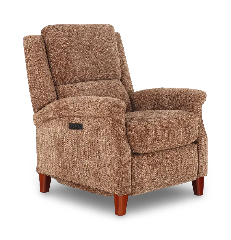 Paris Cypress Brown High Leg Power Recliner