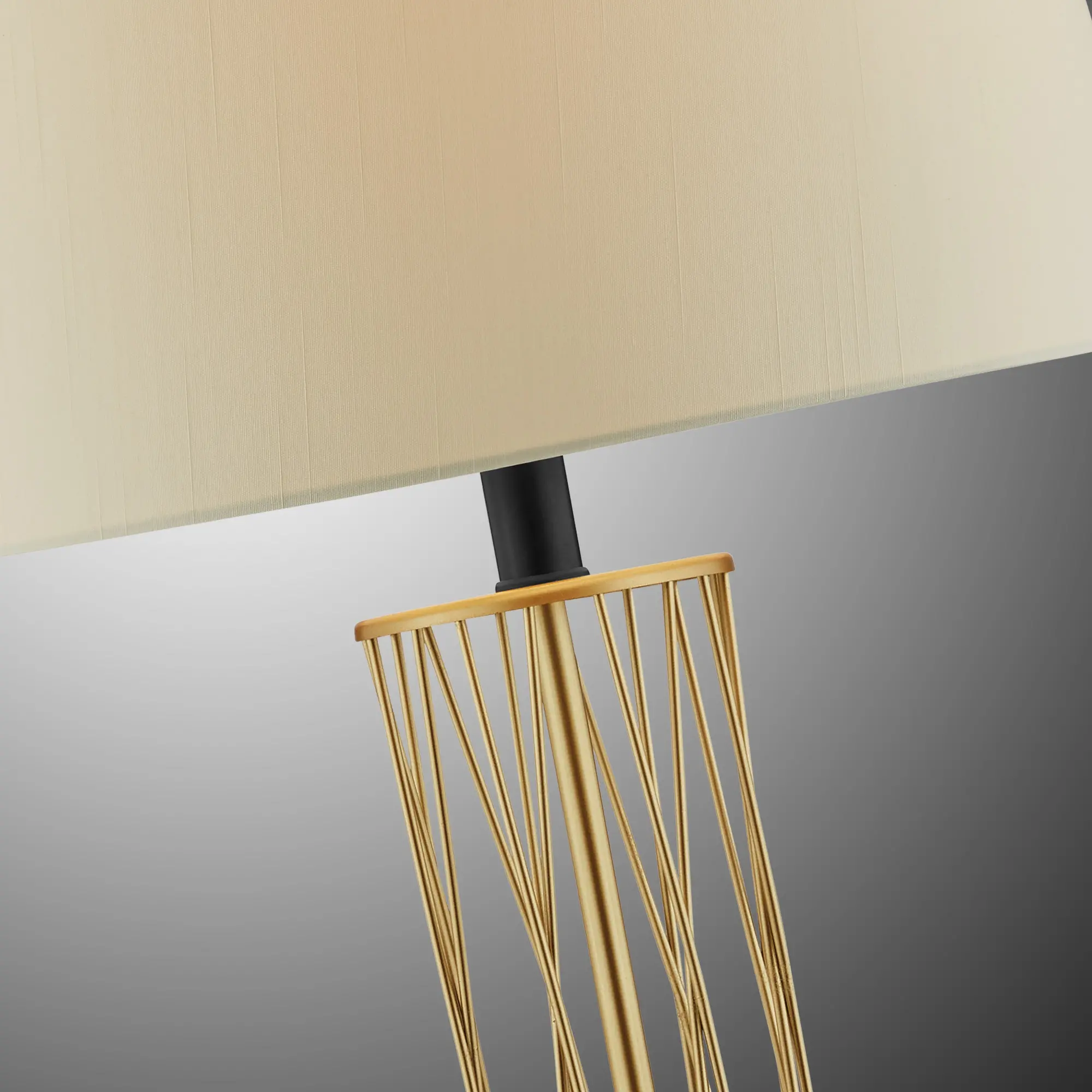 28.5 Gold with Black Base Table Lamp-4