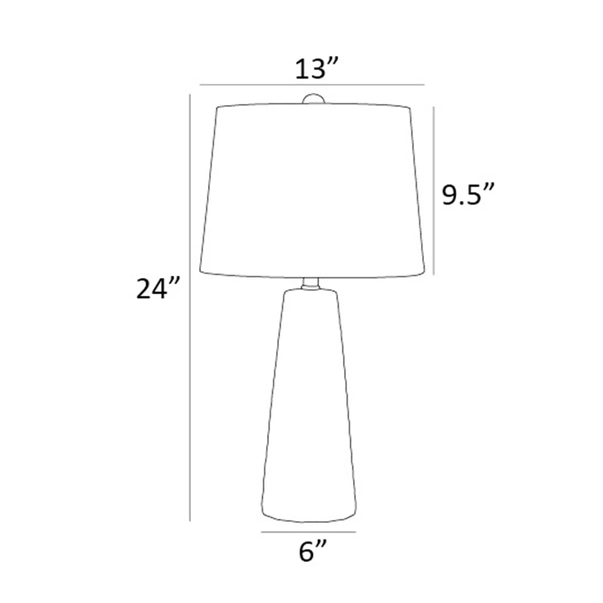 24 Ceramic with Fabric Shade Table Lamp-3