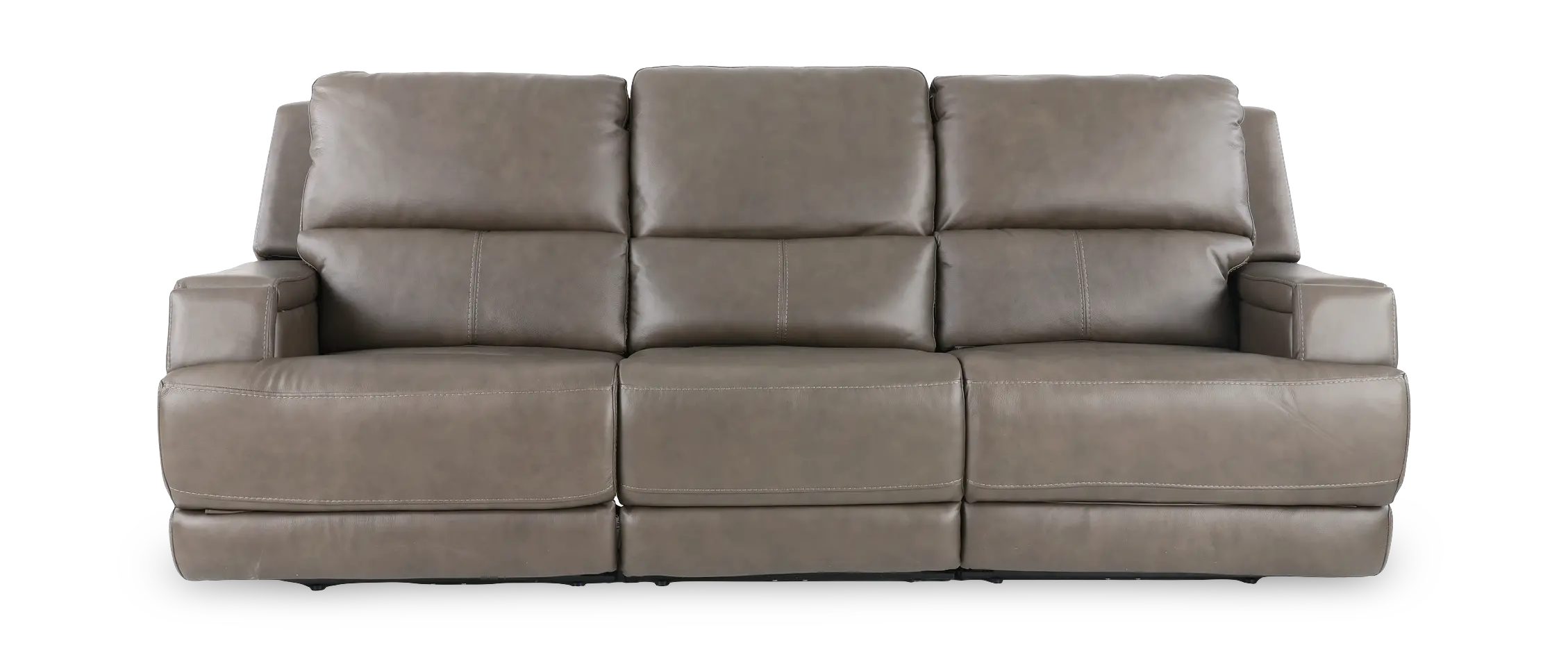 Rushton Lontra Brown Leather Triple Power Reclining Sofa-1