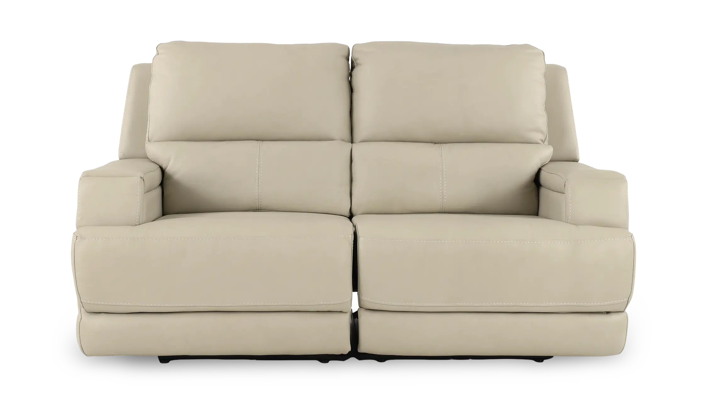 Rushton White Leather Power Reclining Loveseat-1