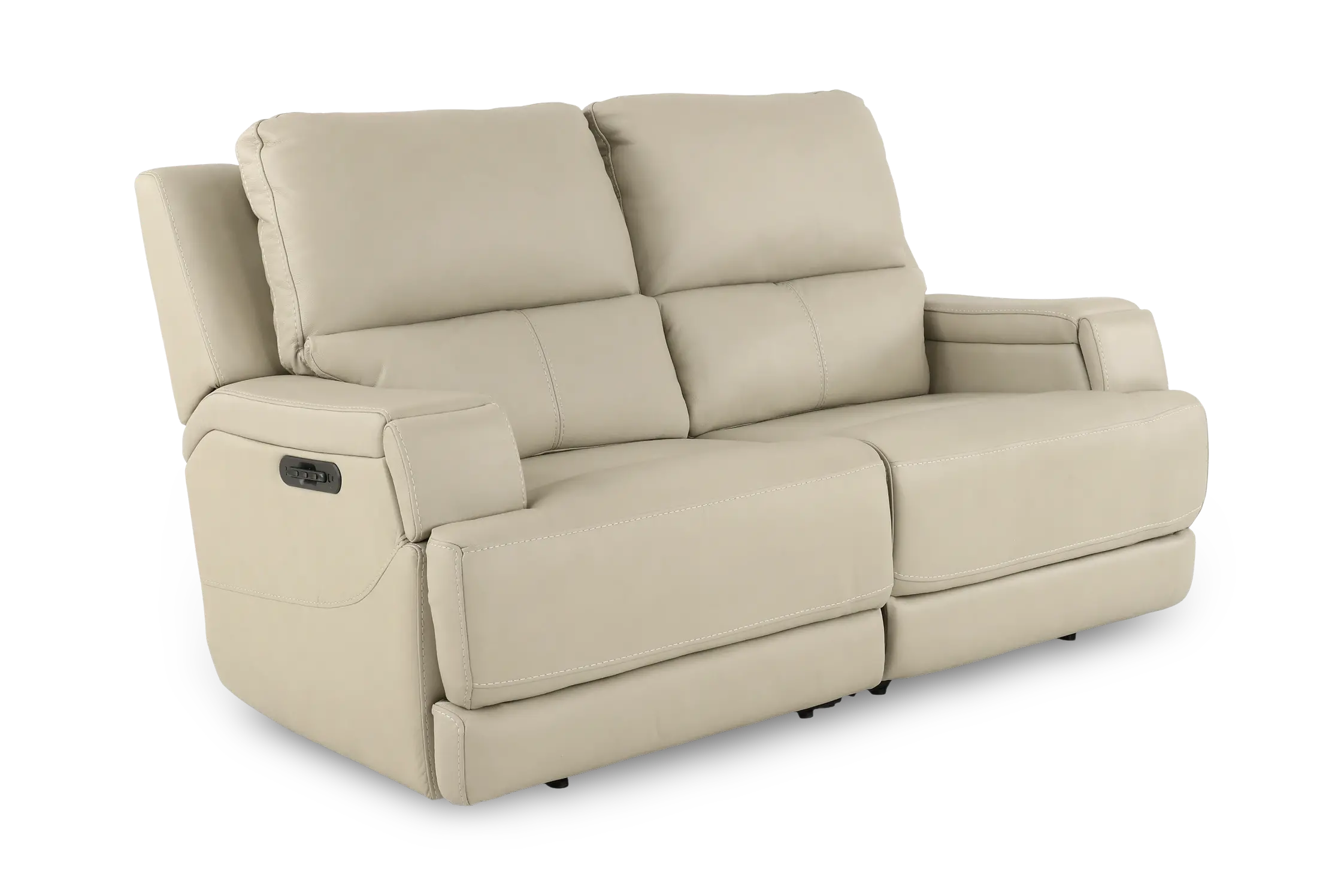 Rushton White Leather Power Reclining Loveseat-4