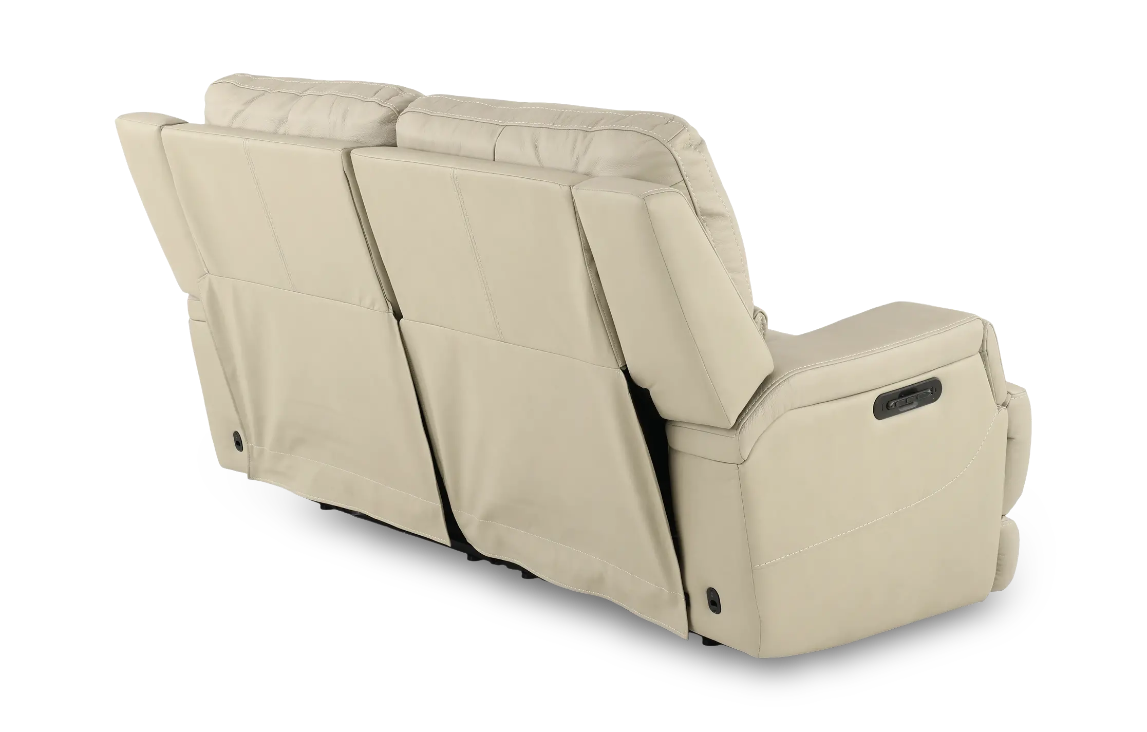 Rushton White Leather Power Reclining Loveseat-6