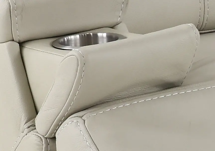 Rushton White Leather Power Reclining Loveseat-8