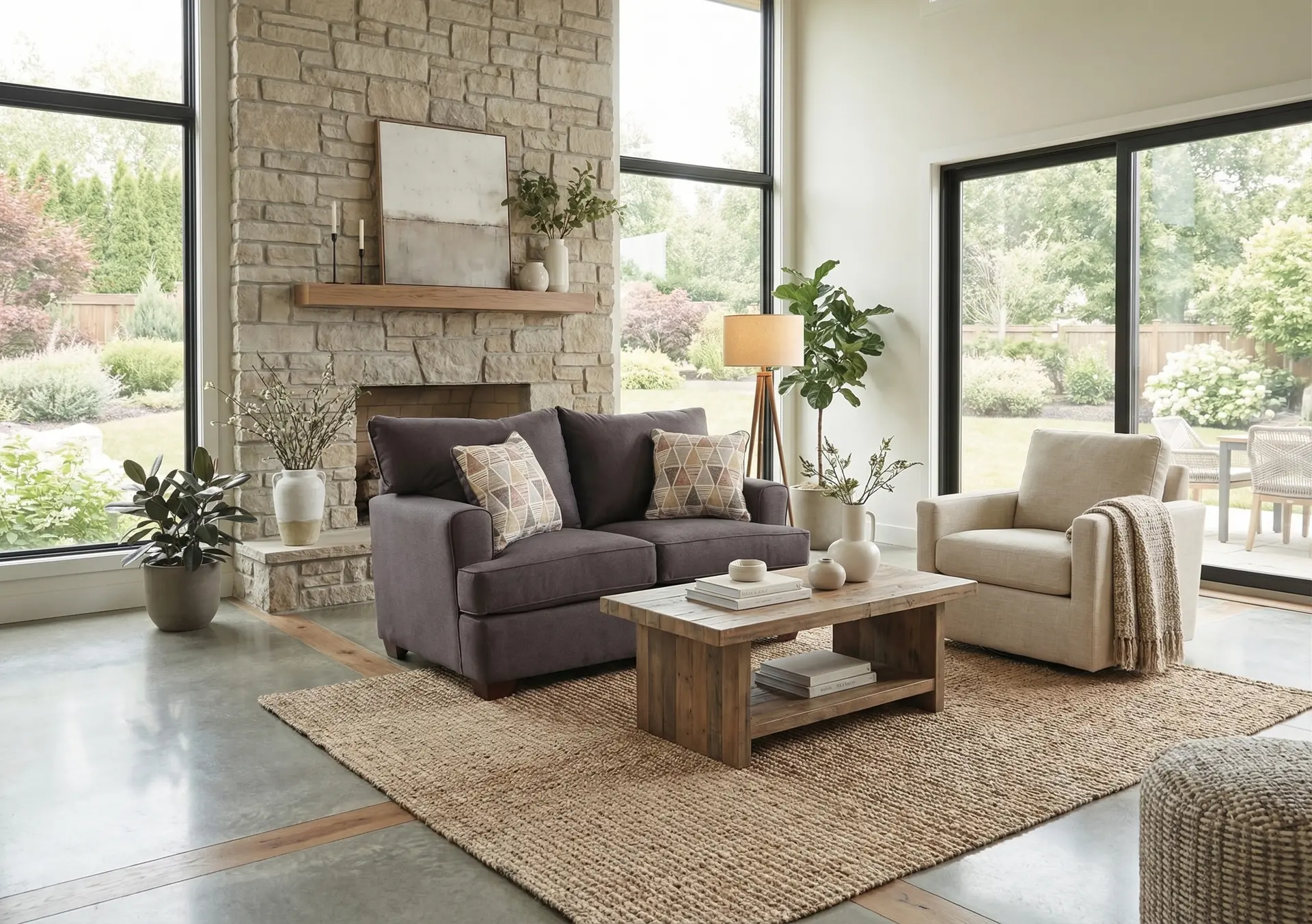 CITLOV City Seal Gray Loveseat-10