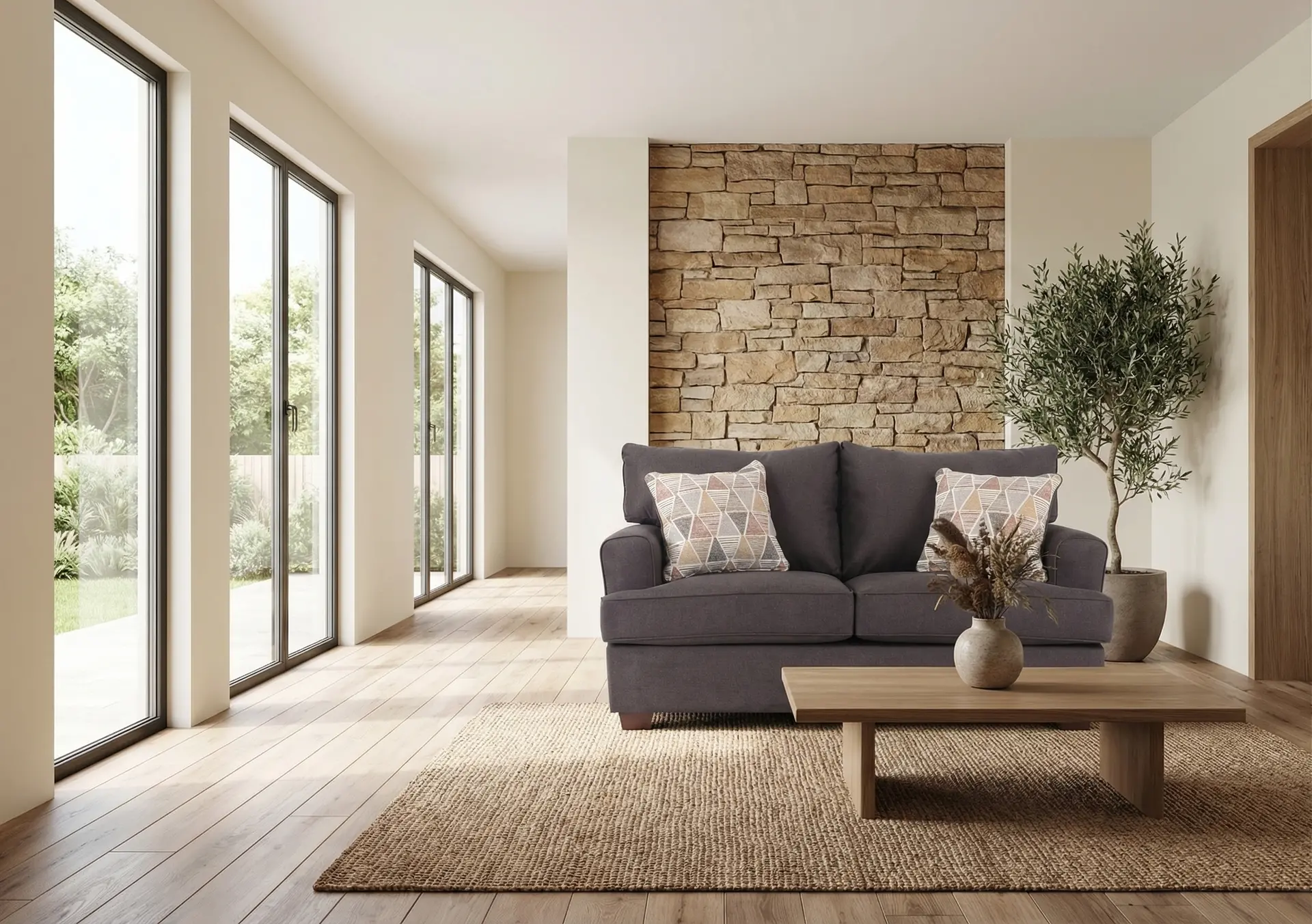 CITLOV City Seal Gray Loveseat-2