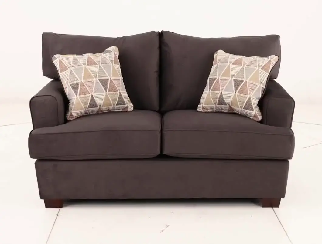 CITLOV City Seal Gray Loveseat-9