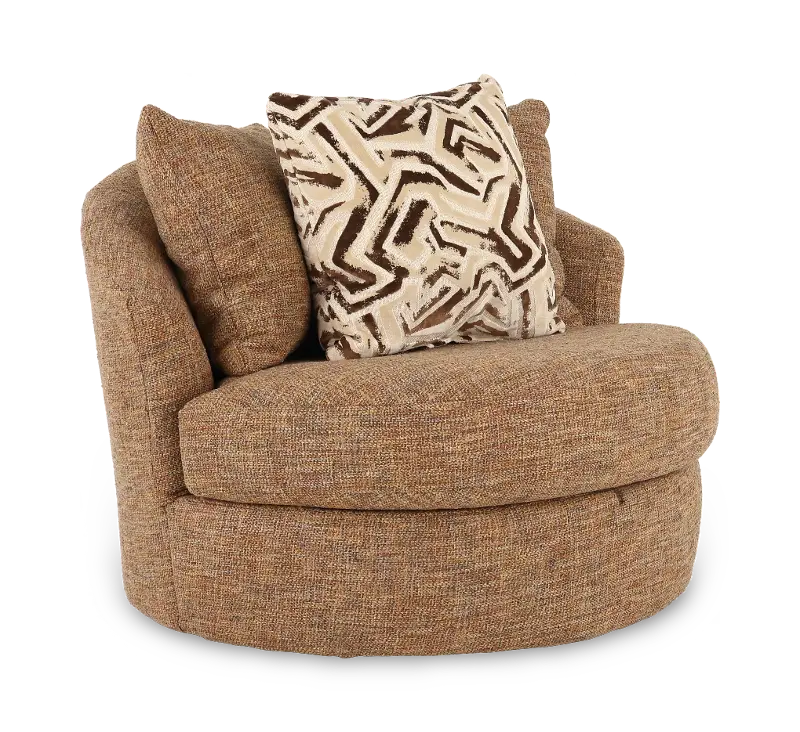 Luxor Desert Bronze Swivel Barrel Chair