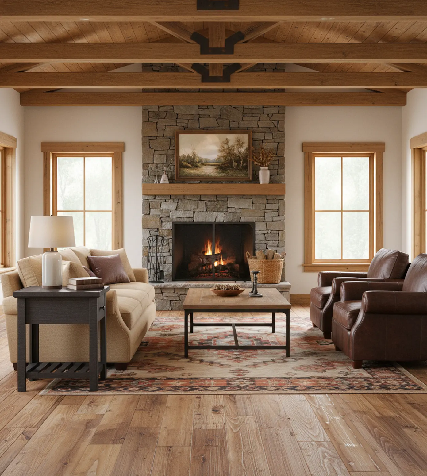 Rocky Brown Side Table-2