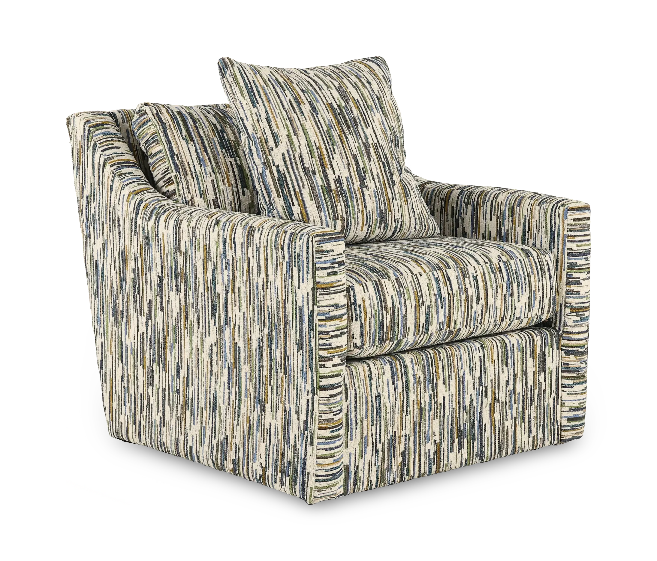 BABCHA/KIKI MARINA Pamela Mahogany Brown Swivel Accent Chair-1