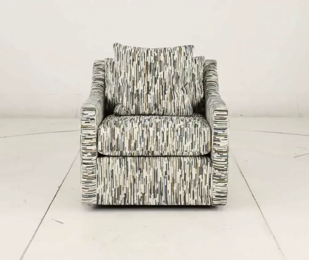 BABCHA/KIKI MARINA Pamela Mahogany Brown Swivel Accent Chair-9