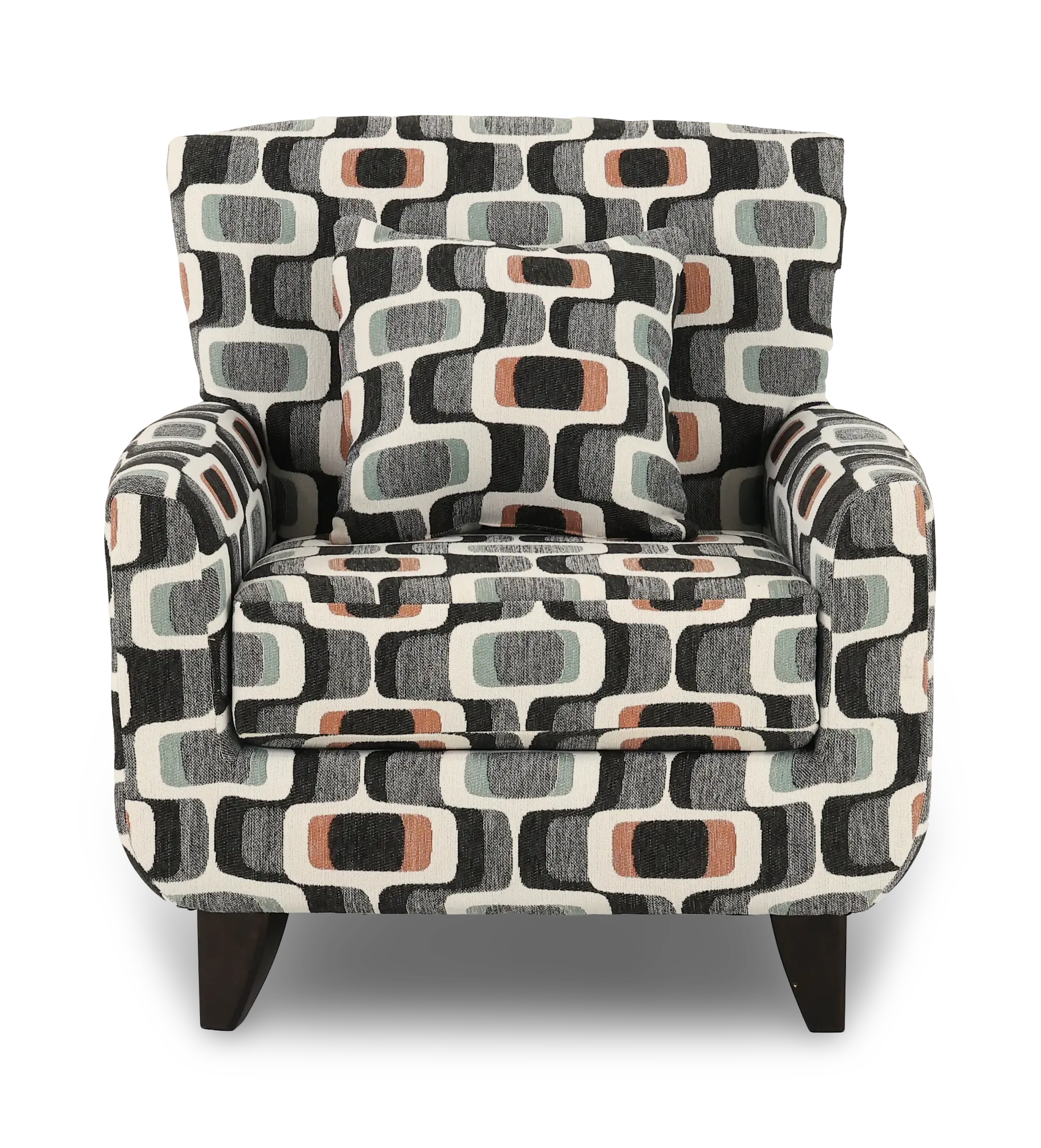 KIWACCCH/MANHATTAN PEPPER Joyce Pepper Charcoal Patterned High-Back Upholstered Chair-4