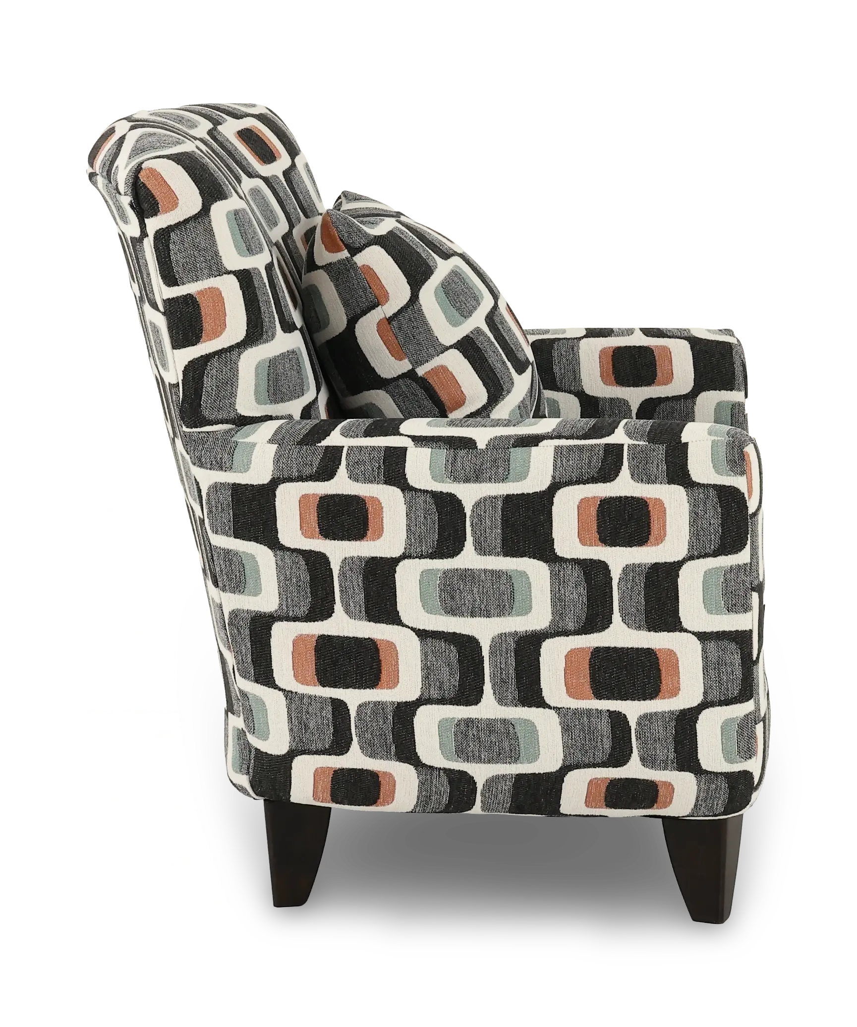KIWACCCH/MANHATTAN PEPPER Joyce Pepper Charcoal Patterned High-Back Upholstered Chair-5