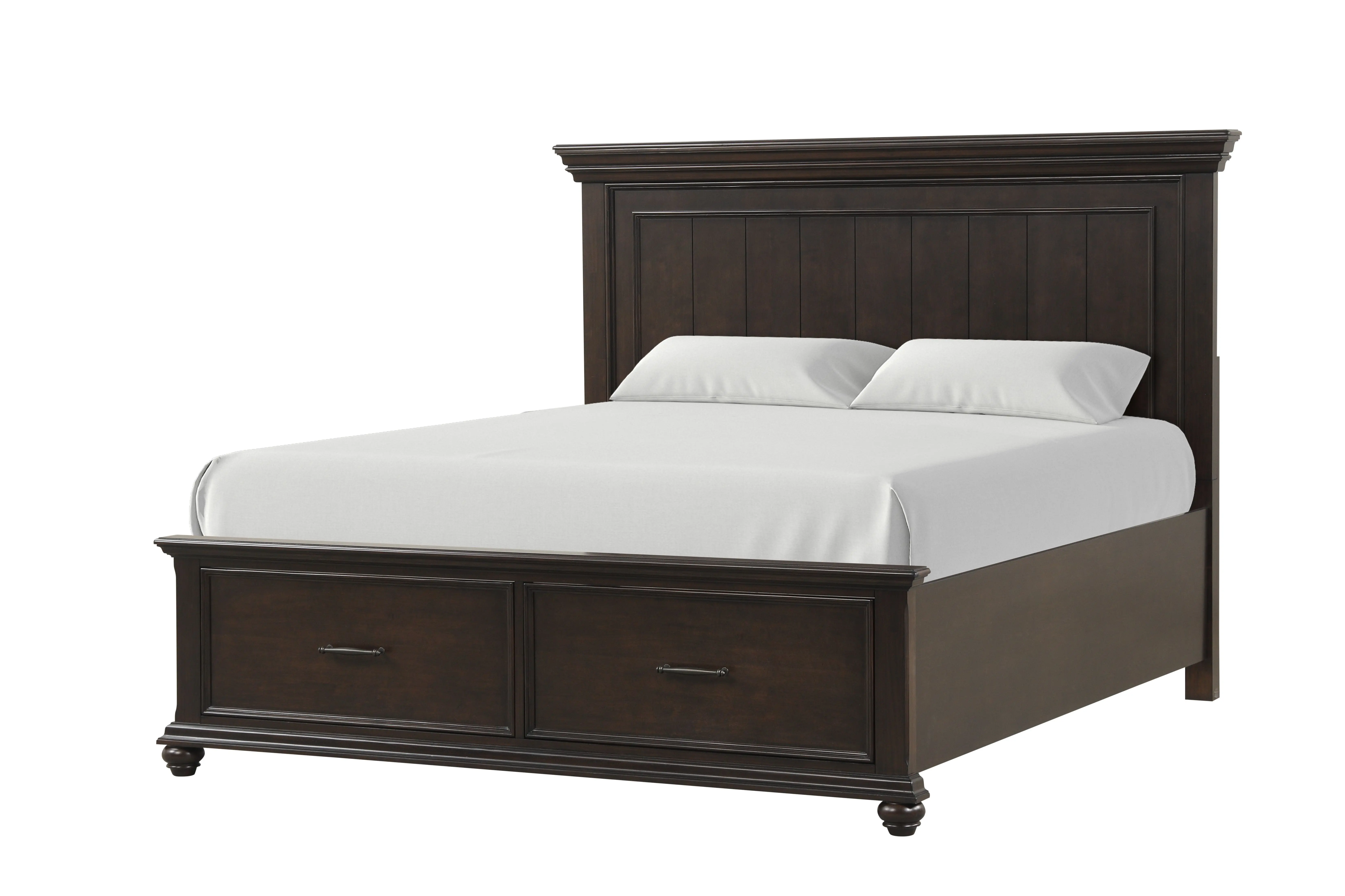 C0460-BED6/6 Grant Dark Brown King Storage Bed-1