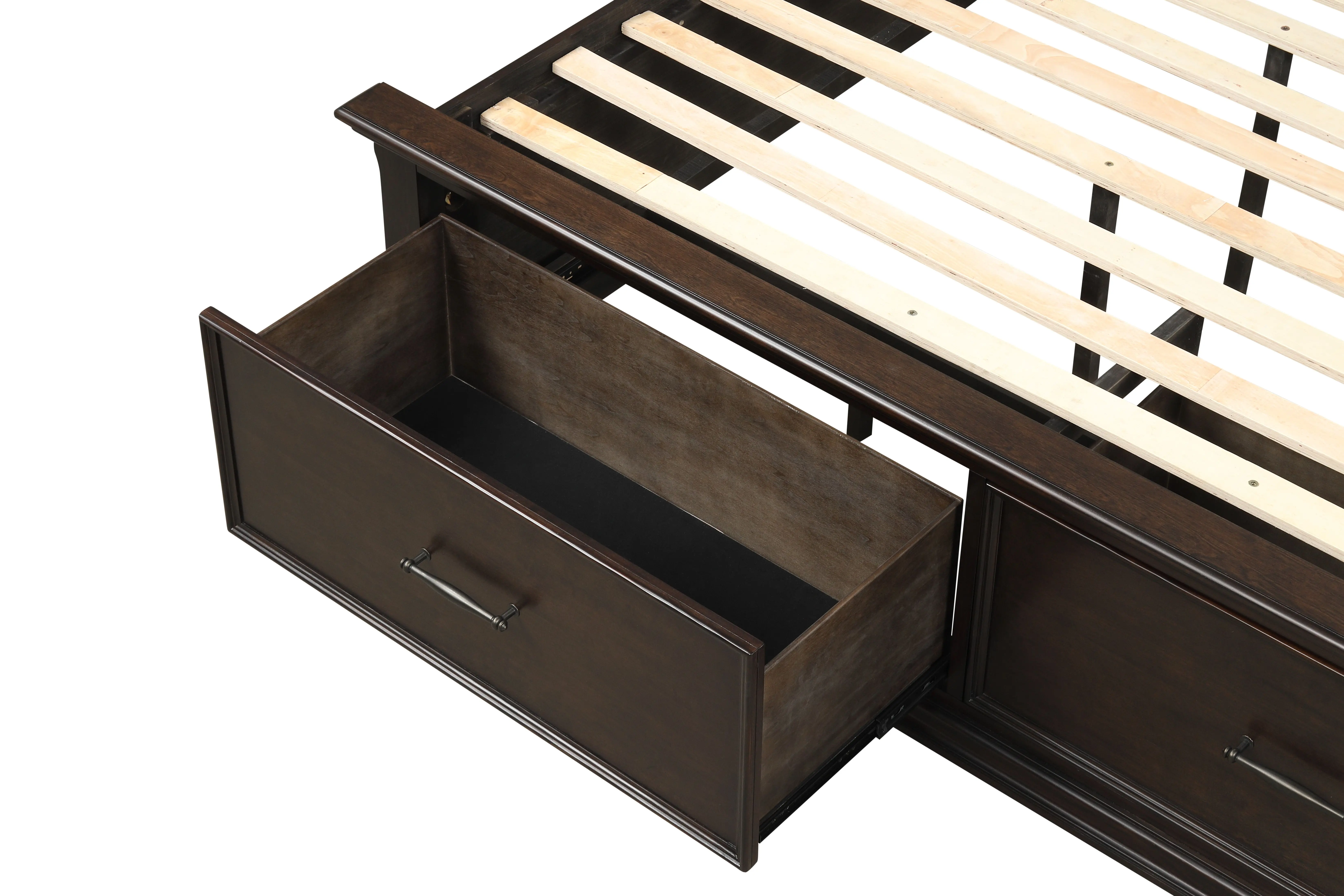 C0460-BED6/6 Grant Dark Brown King Storage Bed-5