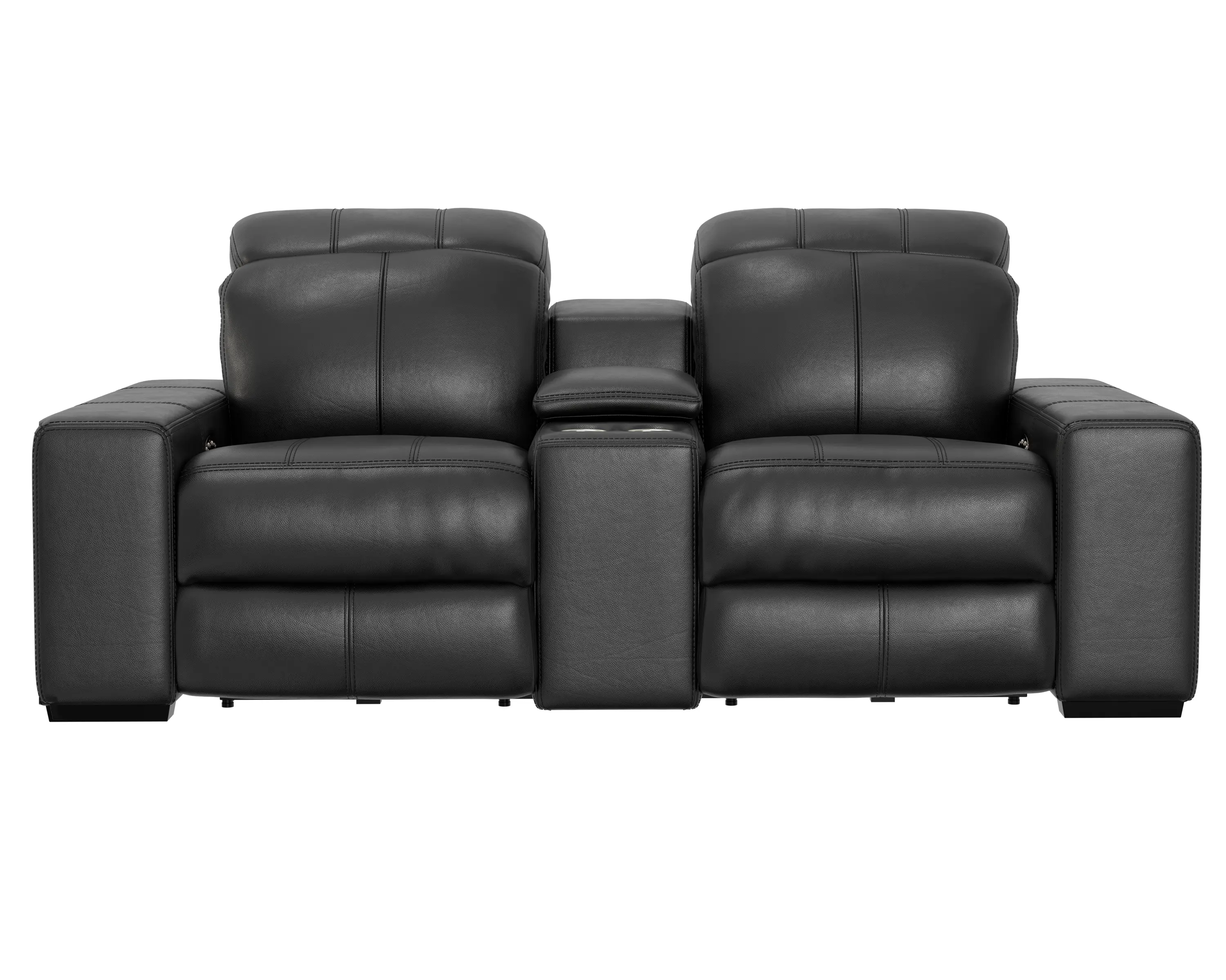 64419/1299-08/3099-08 Ferrara Black Leather Power Reclining Loveseat-1