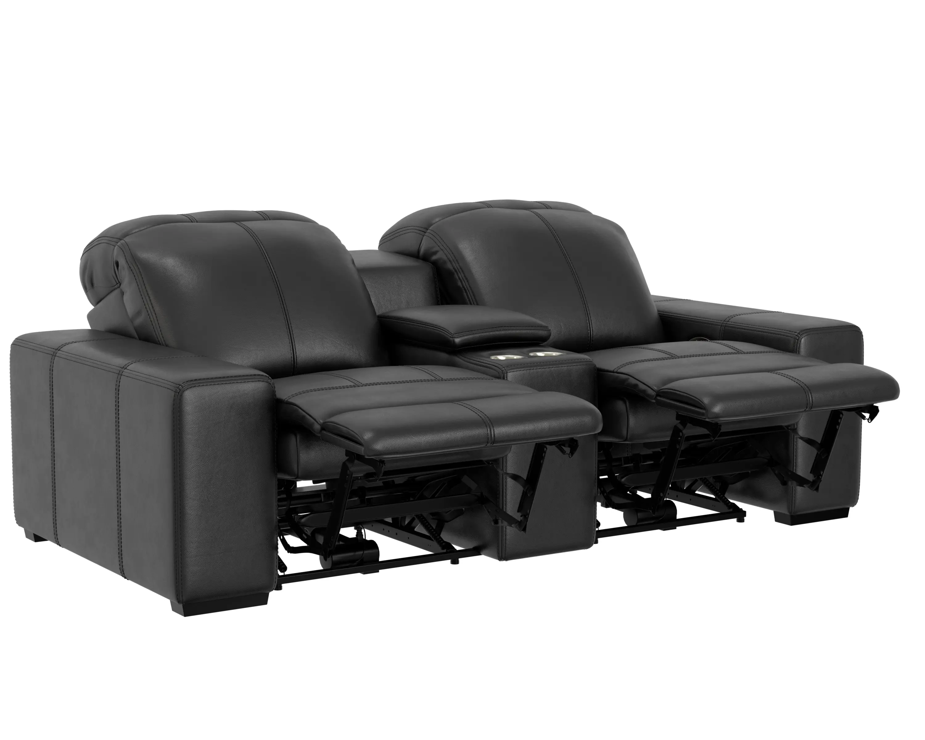 64419/1299-08/3099-08 Ferrara Black Leather Power Reclining Loveseat-4
