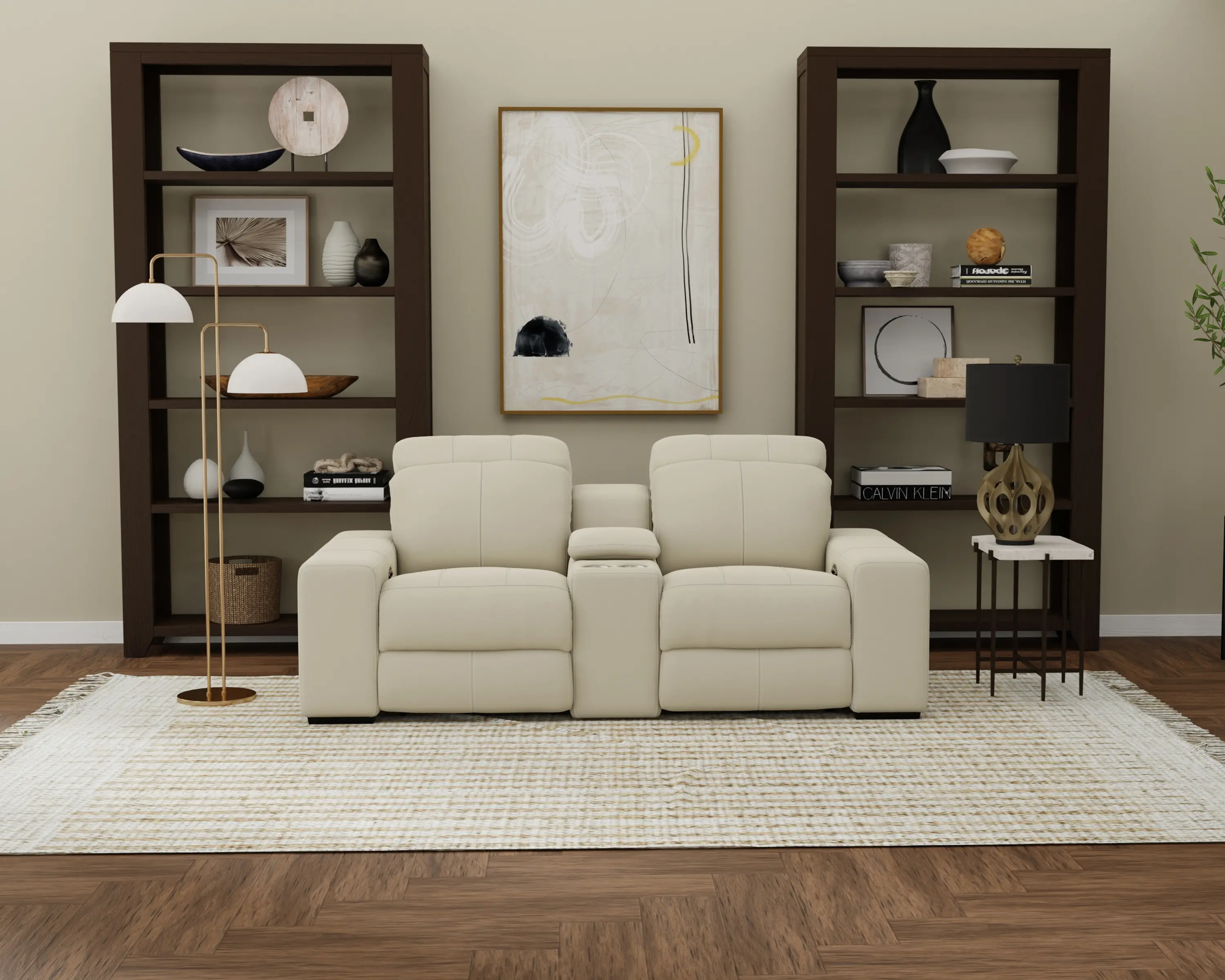 64419/1299-56/3099-56 Ferrara Smoke Off-White Leather Power Reclining Loveseat-15