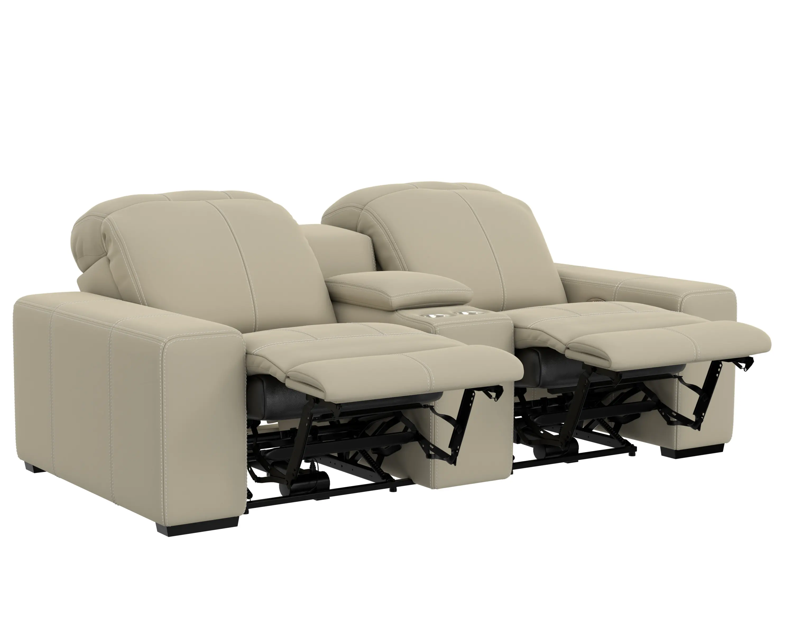64419/1299-56/3099-56 Ferrara Smoke Off-White Leather Power Reclining Loveseat-4