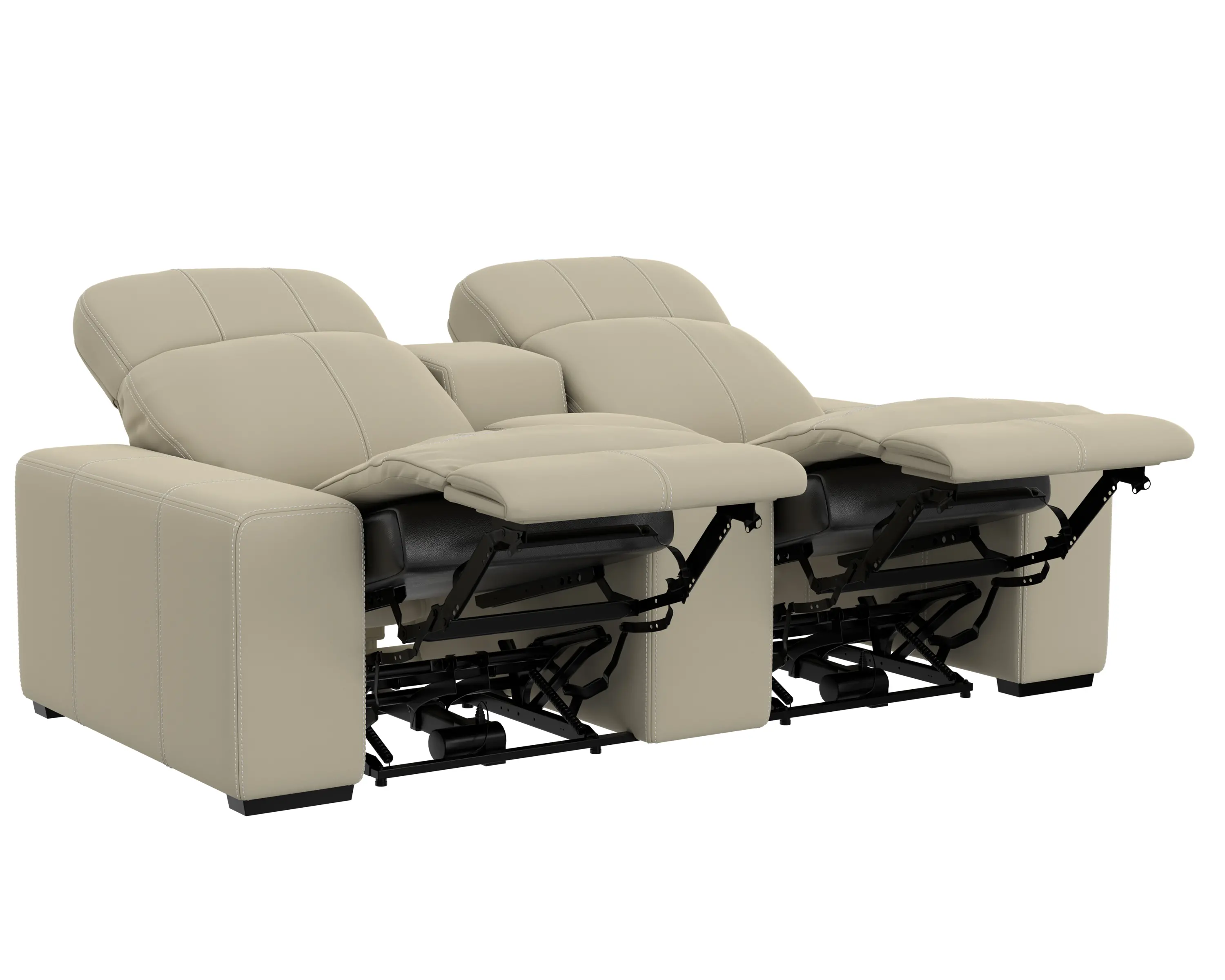64419/1299-56/3099-56 Ferrara Smoke Off-White Leather Power Reclining Loveseat-5