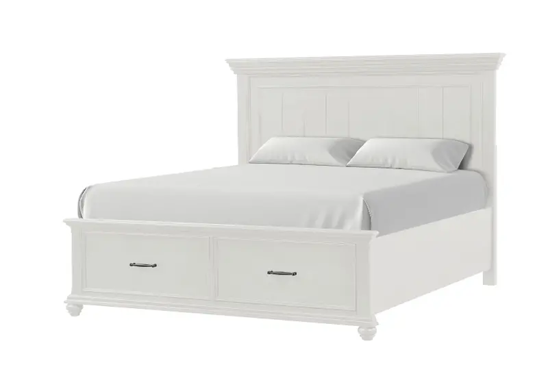 Grant White Queen Storage Bed