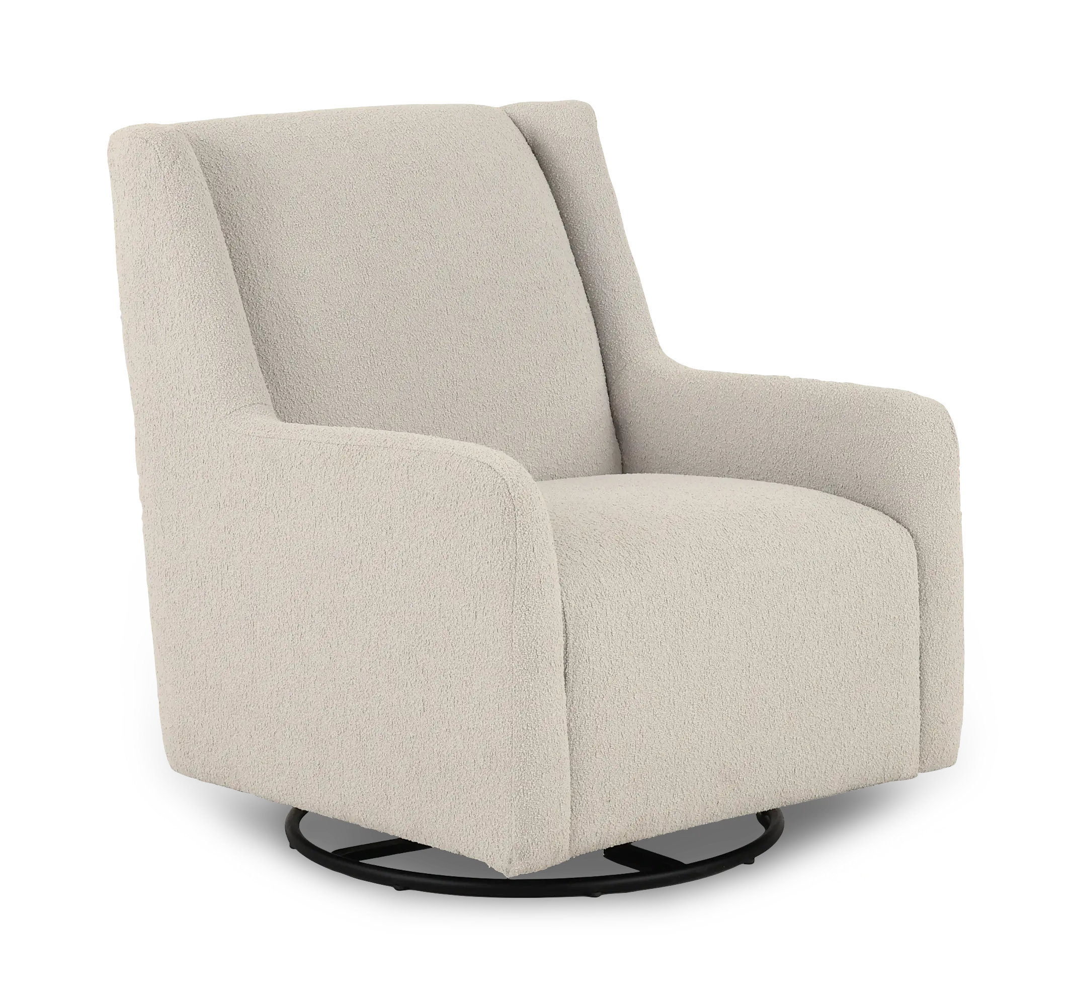 Serra Gray Boucle Swivel Glider Accent Chair-1