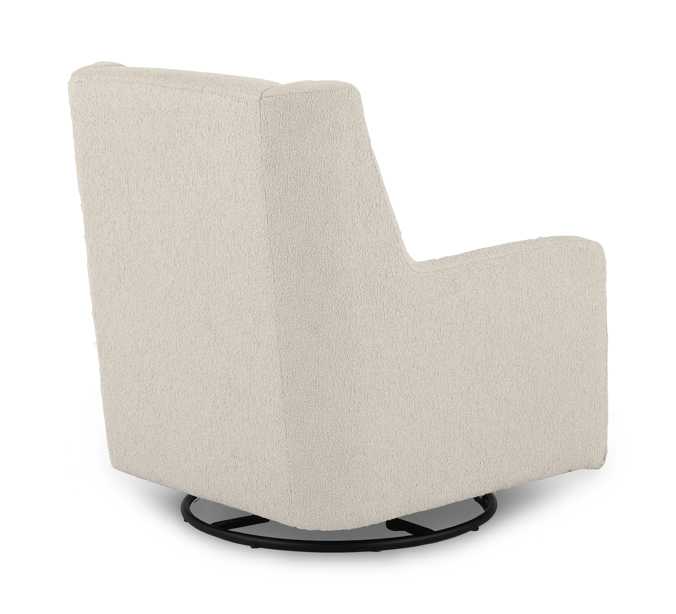 Serra Gray Boucle Swivel Glider Accent Chair-5