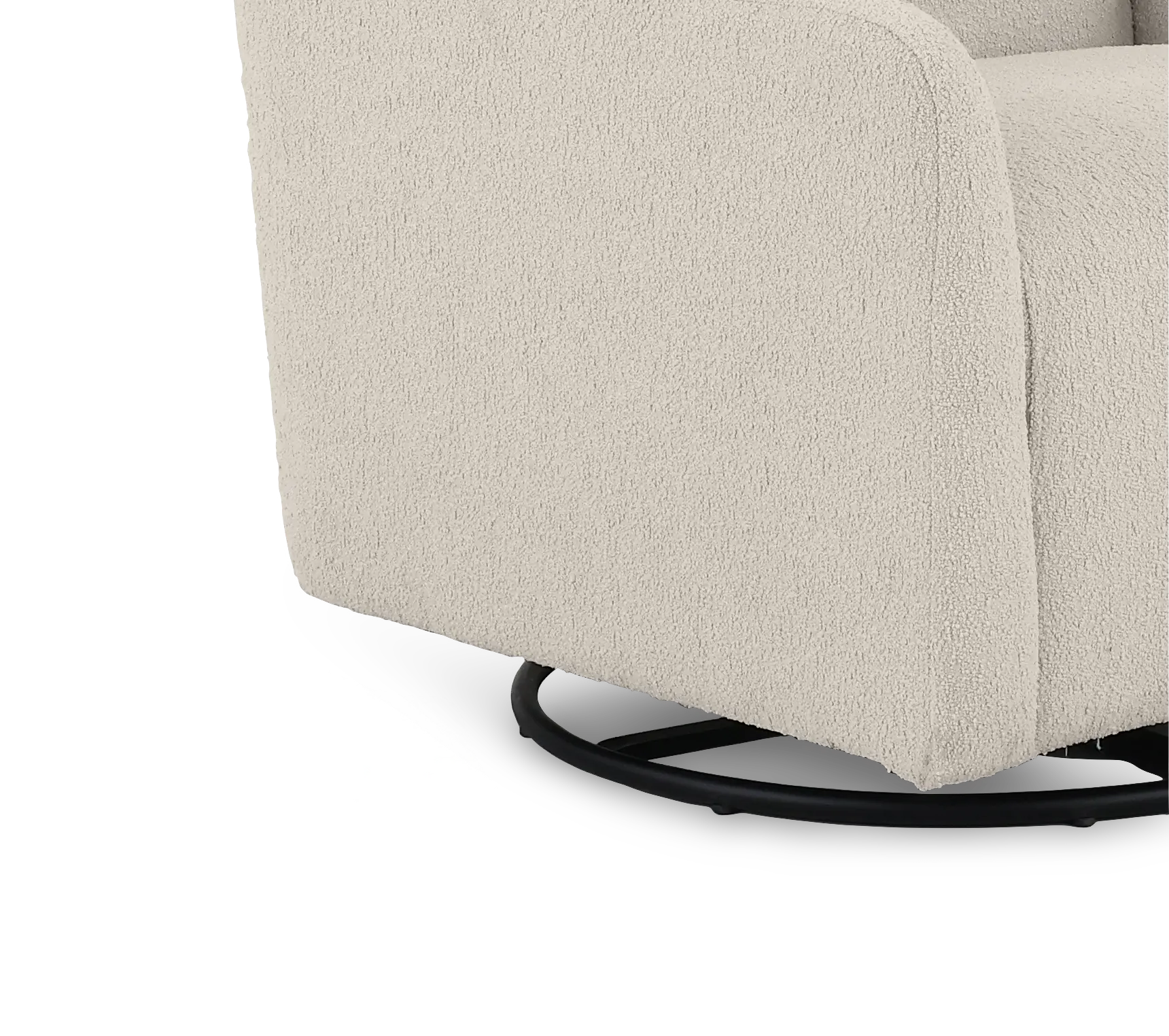 Serra Gray Boucle Swivel Glider Accent Chair-7