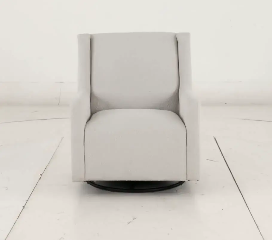 Serra Gray Boucle Swivel Glider Accent Chair-9