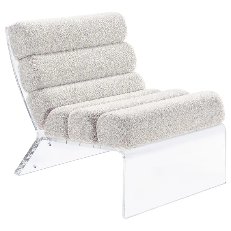 Serreta Ivory Boucle and Acrylic Accent Chair