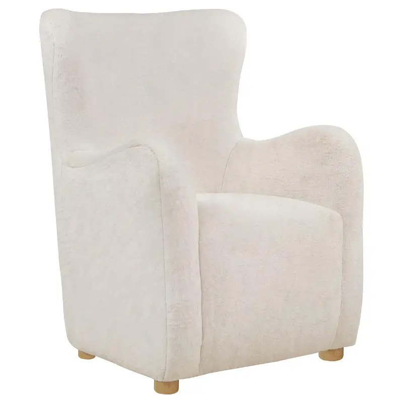 Thorton Ivory Faux Fur Accent Chair