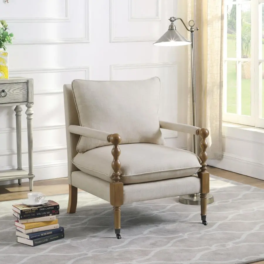 Dempsy Beige Accent Chair-2