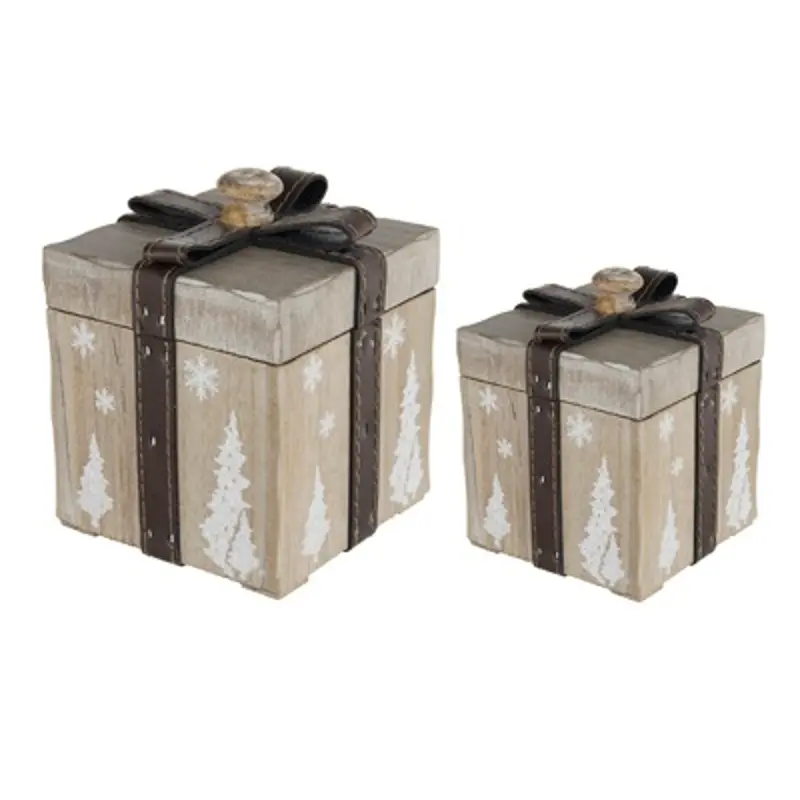Decorative Winter Box Set of 2