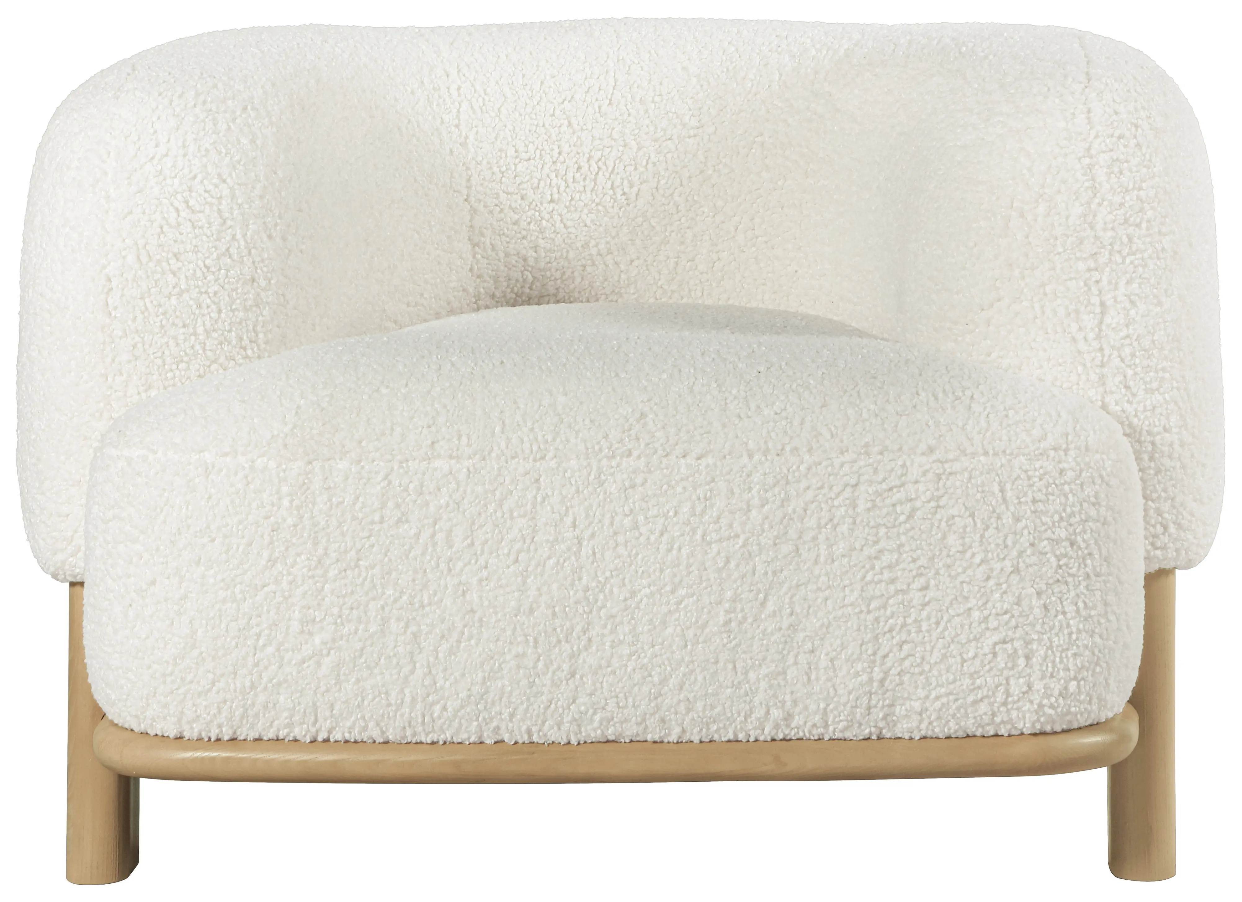 Lawler Ivory Boucle Barrel Accent Chair-3