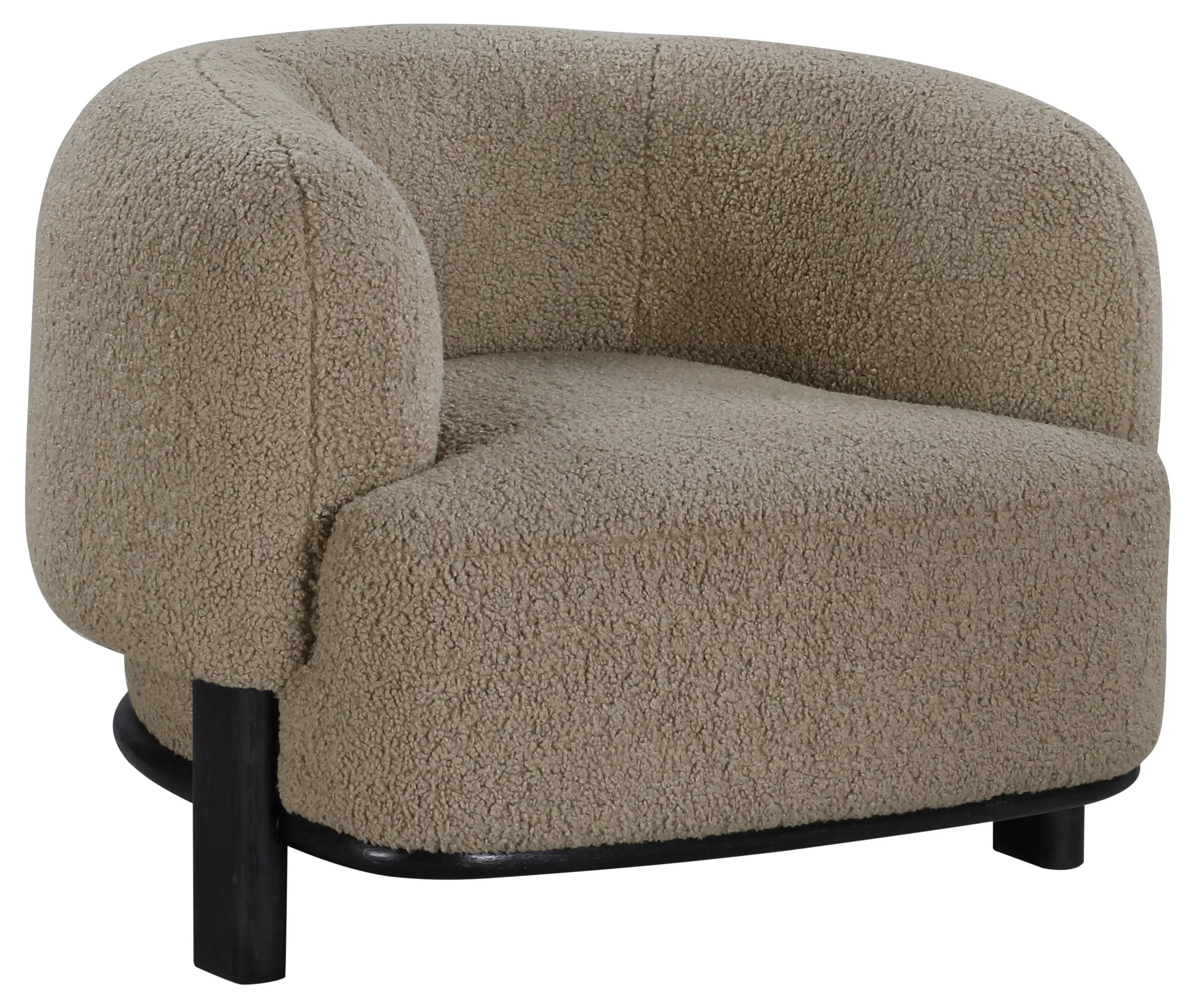 Lawler Mushroom Tan Boucle Barrel Accent Chair-1