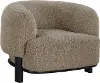 Lawler Mushroom Tan Boucle Barrel Accent Chair