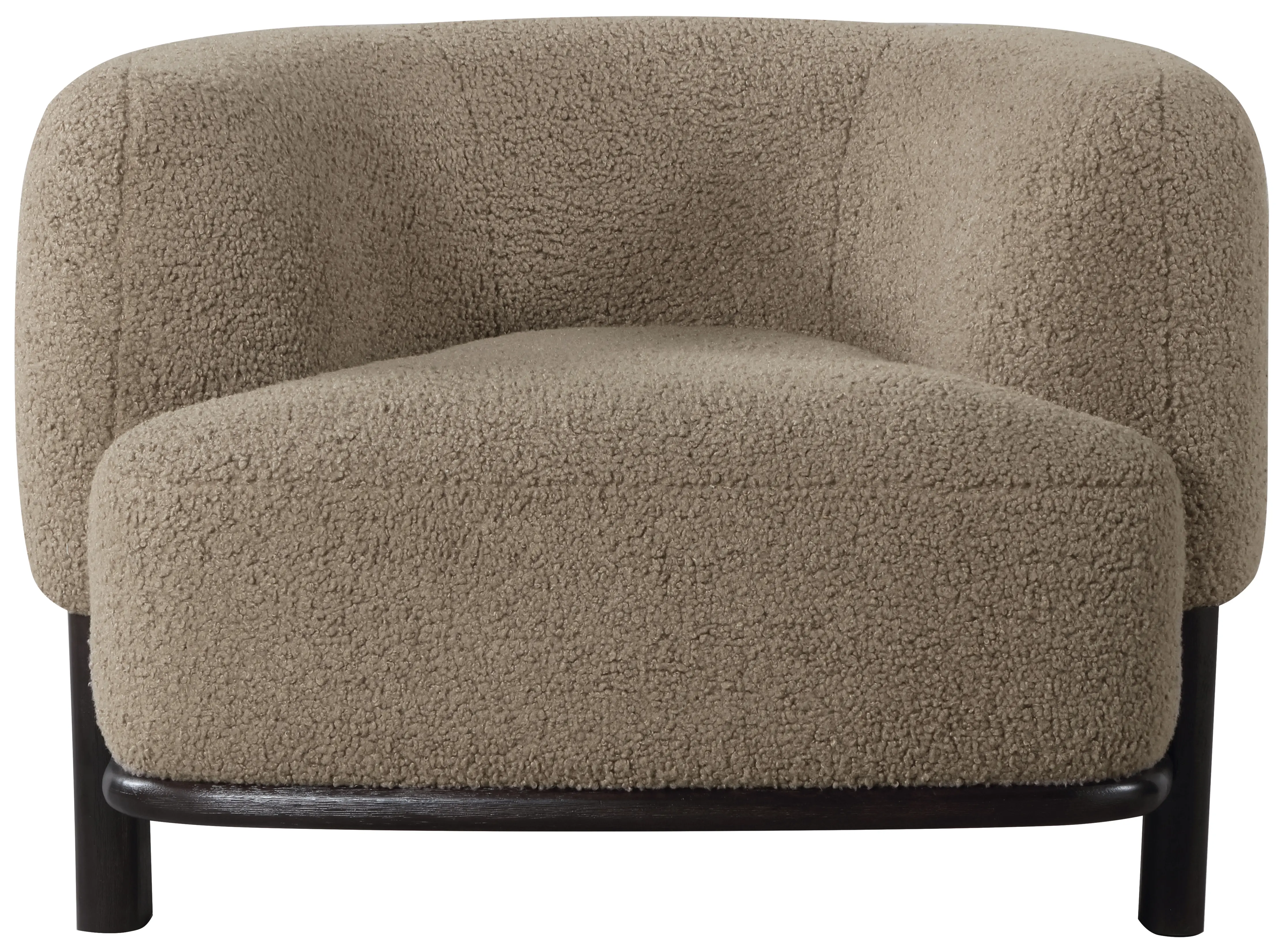 Lawler Mushroom Tan Boucle Barrel Accent Chair-3