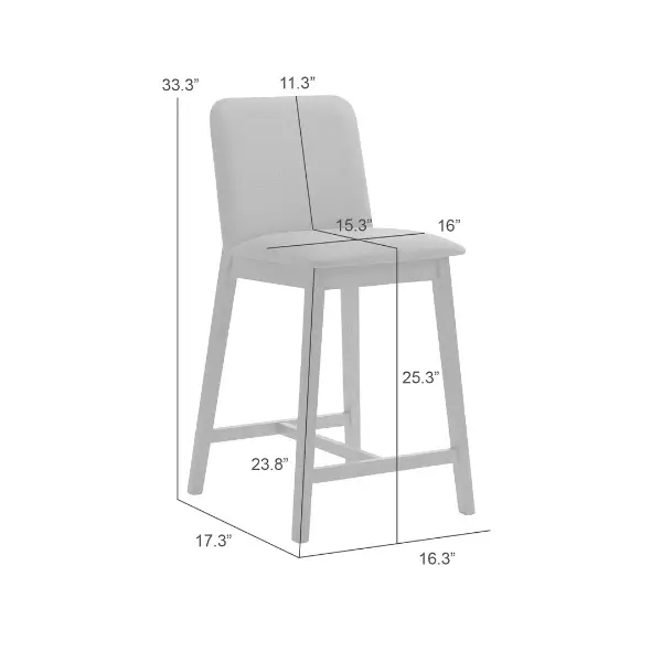 LCALBAPBCB26 Allin Dark Brown and Peacock Blue Upholstered Bar Stool-3